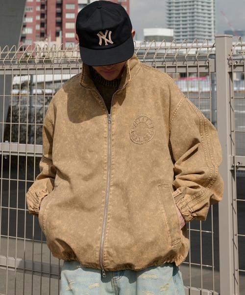 Perushu ブルゾン アウター vintage like stand collar track