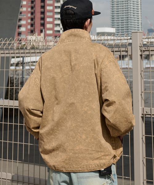 Perushu ブルゾン アウター vintage like stand collar track blouson