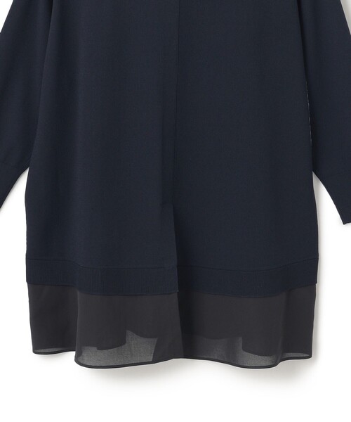 23区【洗える】レーヨンポリエステルストレッチ シャツコンビ ニット 23区 ニット セーター 「洗える」レーヨンポリエステル