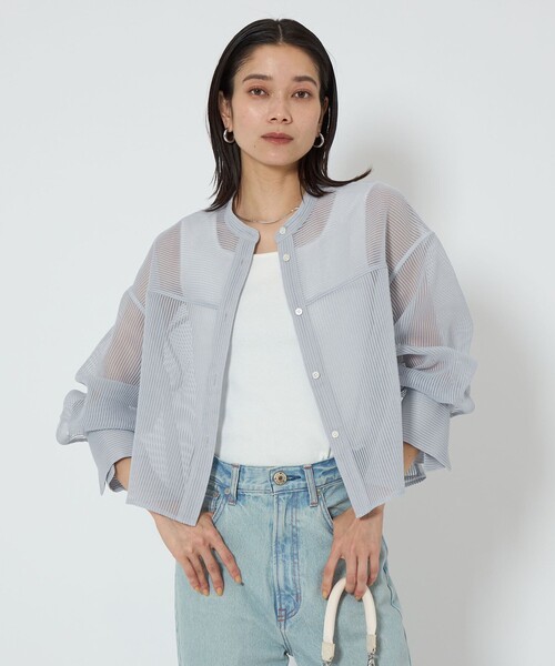 新品　未使用　グリーンレーベル　シアーブルゾン　ブラウス 3600024Y0172_m1_a040.jpg