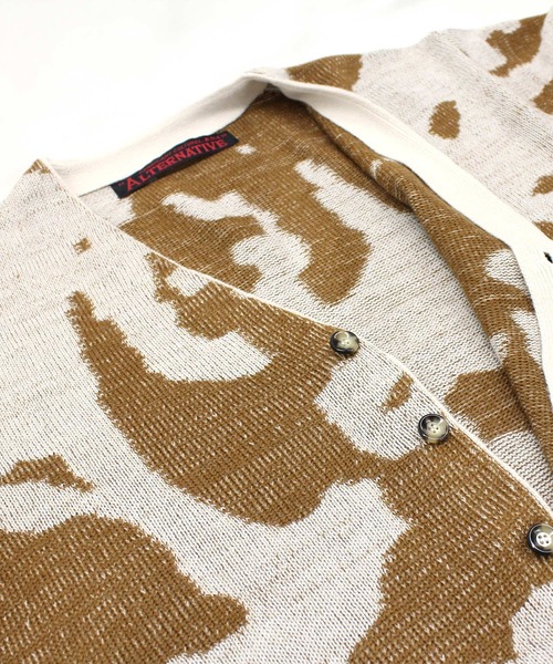 「RNA」 ニットカーディガン MEDIUM ベージュ レディース_画像6