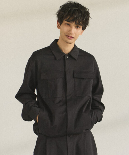 OAMC 黒 シャツブルゾン OAMC / Peacemaker Ian Shirt シャツブルゾン｜トゥモロ－ランドの