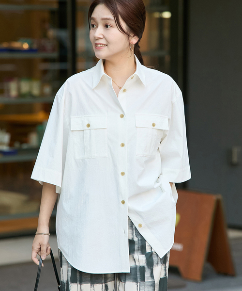ブラウス シャツ 「＆FUNCTION」「接触冷感/UVカット/洗える」 サファリシャツ レディース JOURNAL STANDARD ブラウス シャツ 「＆FUNCTION」「接触冷感/UV
