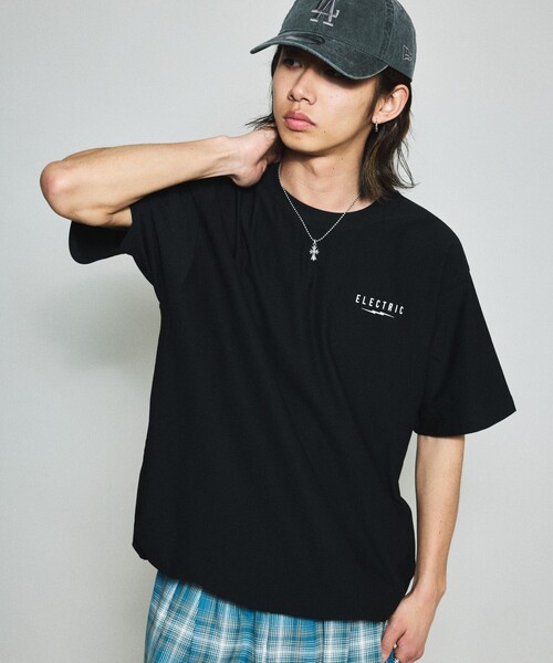 ELECTRIC エレクトリック チェッカーL/SドライTEE Lサイズ　BLK ELECTRIC ドライロングスリーブTシャツ エレクトリック CHECKER