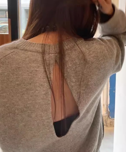 「GEMEDA」 長袖ニット M ブラック レディース_画像5