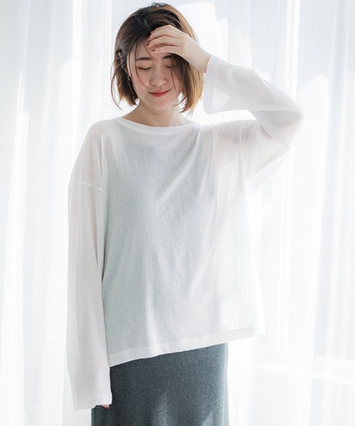 coca（コカ） tシャツ シアージョーゼットオーバーTシャツ レディース