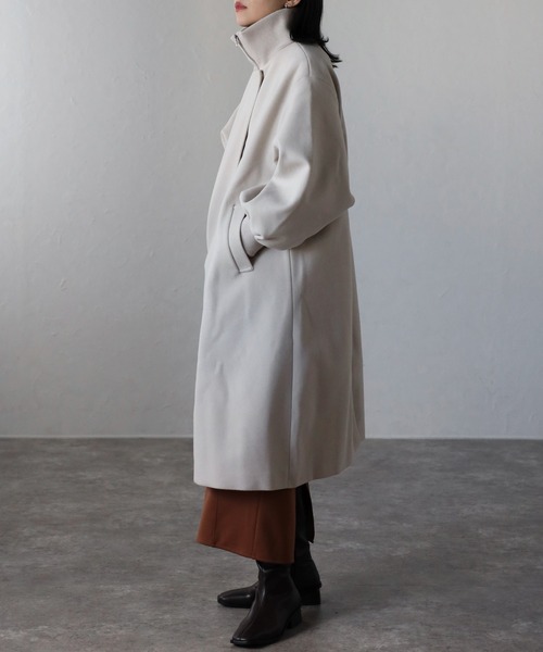 「ap retro」 チェスターコート FREE ブラック レディース_画像4