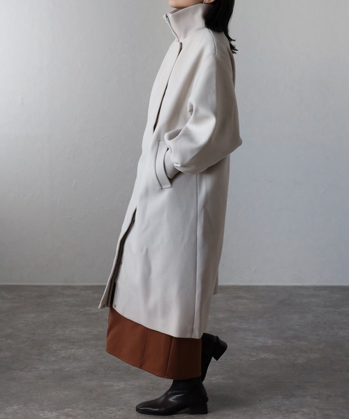 「ap retro」 チェスターコート FREE ブラック レディース_画像5