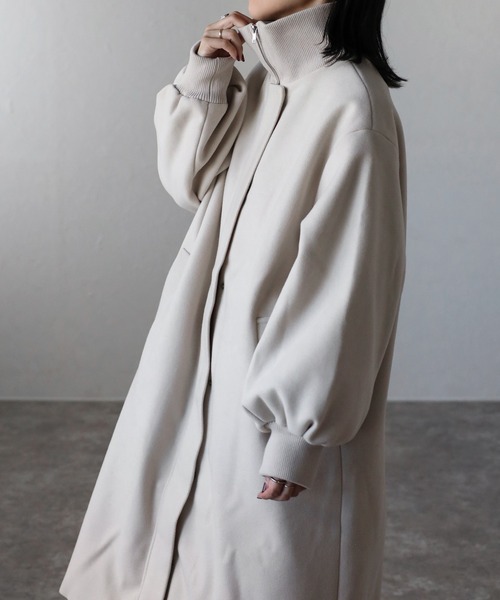 「ap retro」 チェスターコート FREE ブラック レディース_画像9