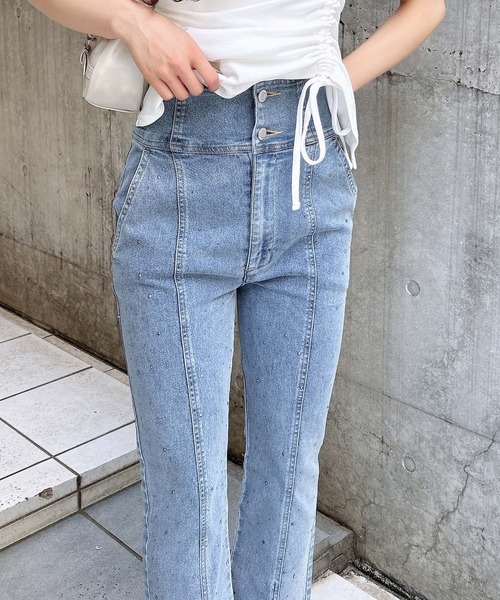INGNI（イング） ジーンズ デニム デニムパンツ メタル付フロント