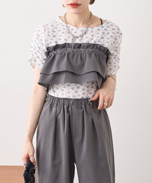 w closet パンツ 「2サイズ展開」フリルSETパンツ レディース