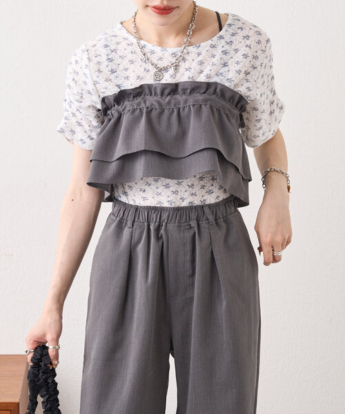 【専用】エンフォルド　2way 裾フリルパンツ　38 専用】エンフォルド 2way 裾フリルパンツ 38
