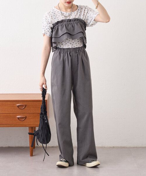 w closet パンツ 「2サイズ展開」フリルSETパンツ レディース