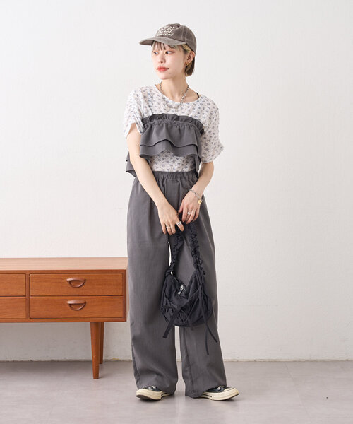 パンツ　その2 w closet パンツ 「2サイズ展開」フリルSETパンツ レディース