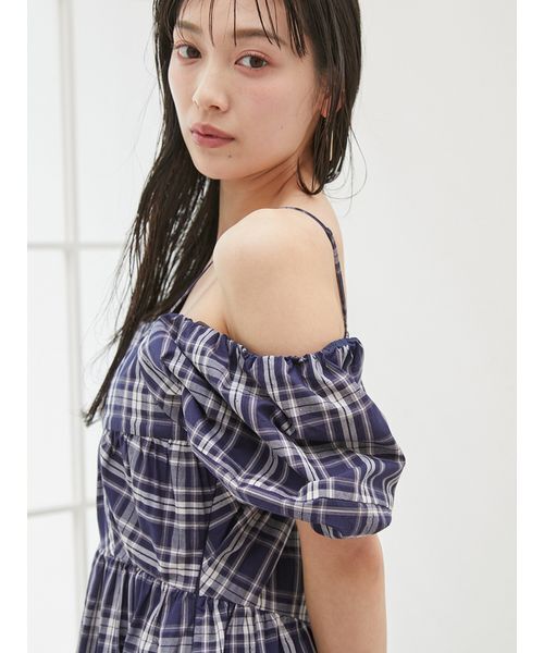 SNIDEL バリエプリントワンピース オフショル SNIDEL ワンピース オフショルパフスリワンピース : ZOZOTOWN