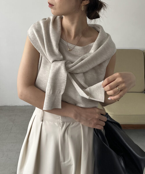 CAPRICIEUX LE'MAGE ニット セーター 肩掛けデザインニット