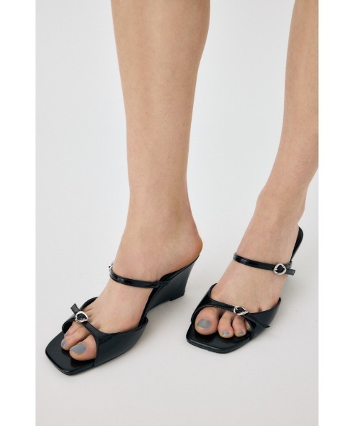 MOUSSY サンダル DOUBLE BELTED WEDGE レディース : ZOZOTOWN