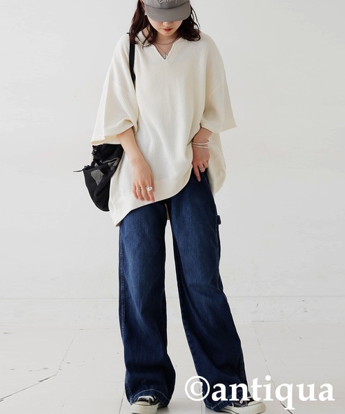 antiqua（アンティカ） tシャツ コーデセット カフタンワッフル 