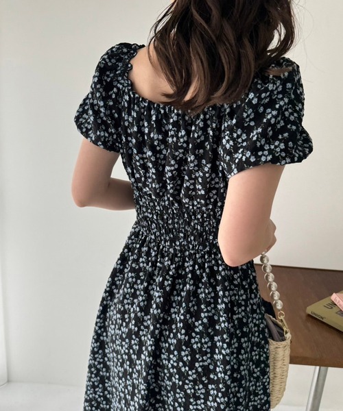 「one after another NICE CLAUP」 半袖ワンピース MEDIUM ブラック レディース_画像9