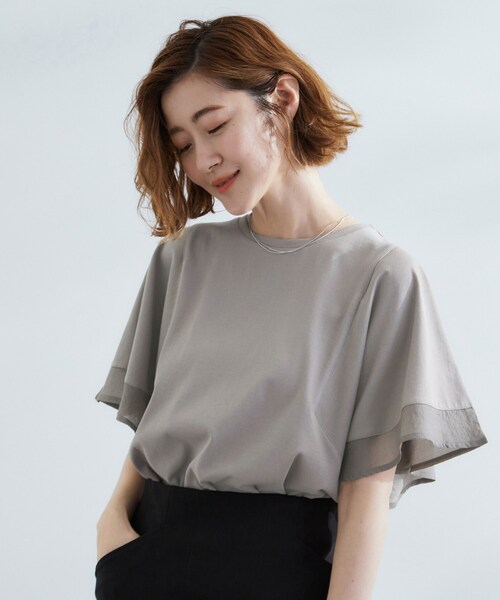 grove（グローブ） tシャツ 半袖 「UVカット/二の腕カバー」1枚で