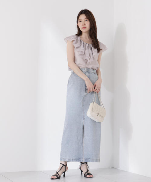 ブラウス シャツ フロントリボンシアーブラウス / 1215210707 レディース PROPORTION BODY DRESSING ブラウス シャツ フロントリボン