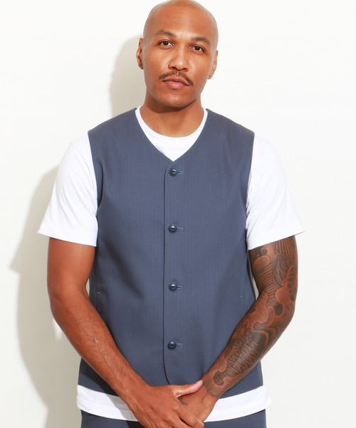 ROTAR（ローター） ベスト ジレ TC Herringbone Vest メンズ