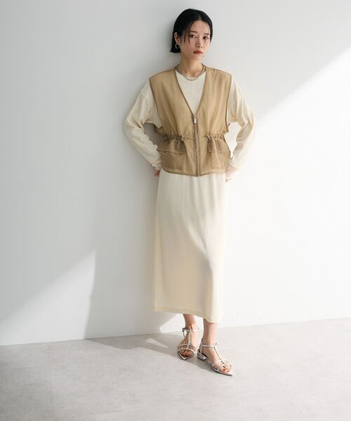chocol raffine ROBE️ ワンピース Mサイズ相当 ボーダー セール】ボーダー柄ニットワンピースポロワンピース（ワンピース