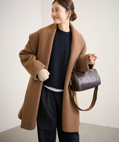 FRAMeWORK（フレームワーク） ノーカラーコート FREE ブラウン