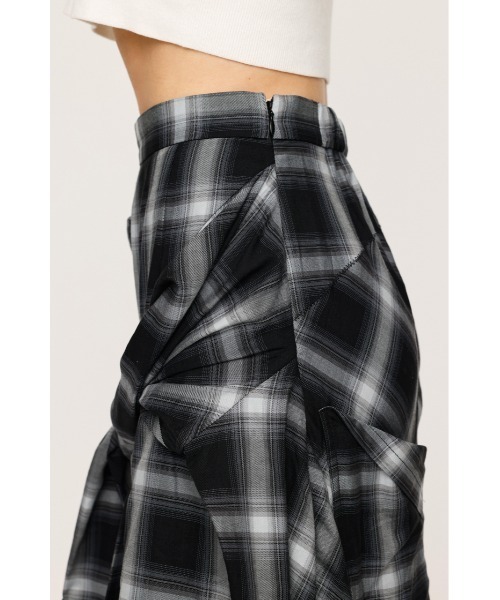 SLY リメイクライク レースチェックスカート セール】REMAKE LIKE LACE CHECK SK リメイクライク レース