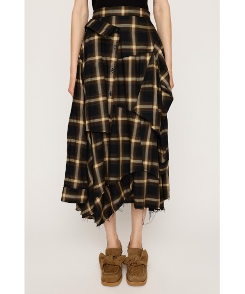 SLY リメイクライク レースチェックスカート セール】REMAKE LIKE LACE CHECK SK リメイクライク レース