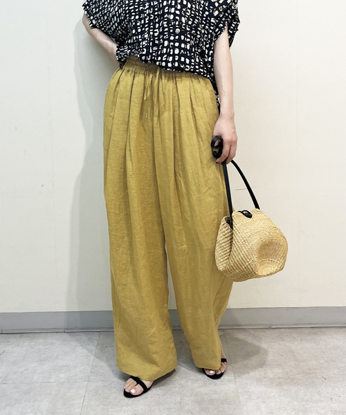 【未使用】journal standard L'essage　リネンパンツ journal standard L'essage パンツ 「追加2」ヘンプリネンワイド