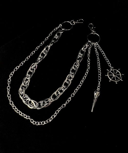 CALIFORNIA OUTFITTERS ウォレットチェーン 7B13 シルバー 2連