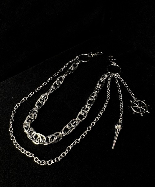 CALIFORNIA OUTFITTERS ウォレットチェーン 7B13 シルバー 2連