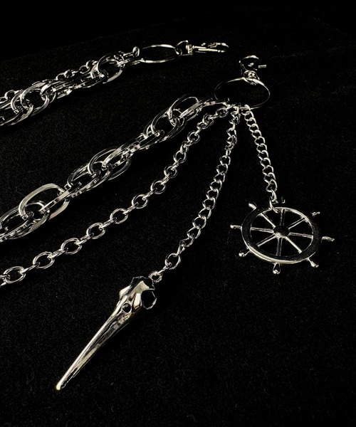 CALIFORNIA OUTFITTERS ウォレットチェーン 7B13 シルバー 2連