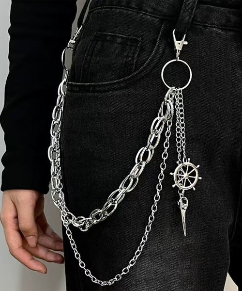 CALIFORNIA OUTFITTERS ウォレットチェーン 7B13 シルバー 2連