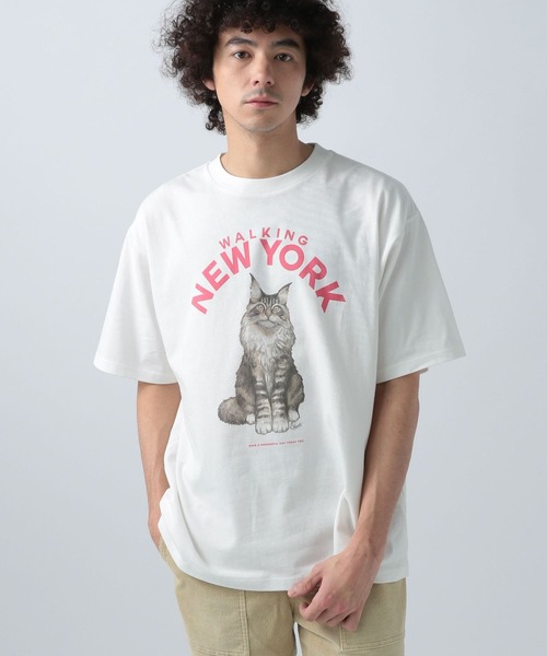 「BAYFLOW」 半袖Tシャツ MEDIUM ホワイト メンズ