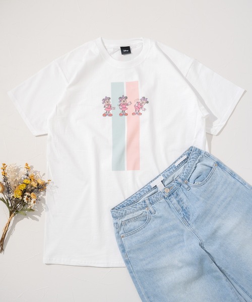 Disney tシャツ 「Disney」レトロ「ミニー」プリントTシャツ