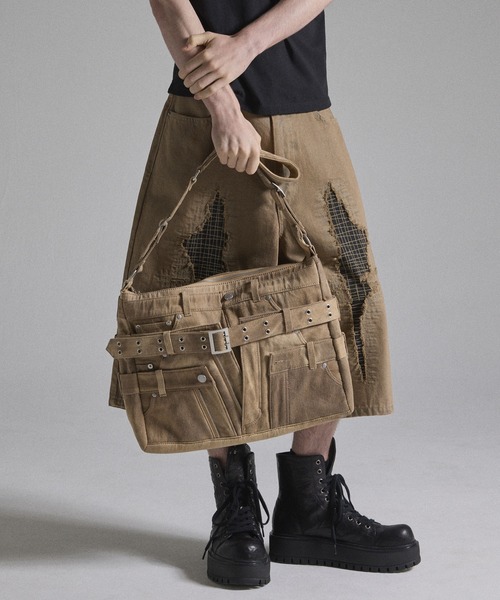 GRANCY ショルダーバッグ 「GRANCY」Crazy layered denim pants design