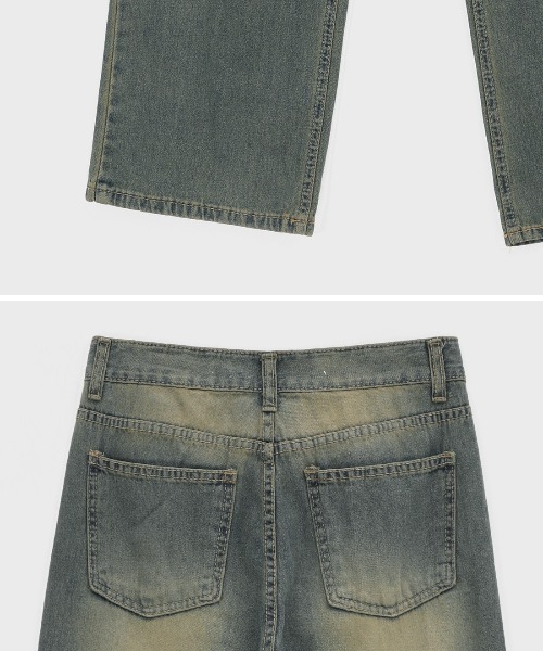 「BLACKUP」 加工デニムパンツ LARGE ブルー レディース