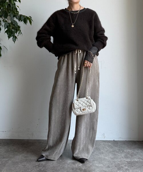 健康・医学 dodo GU公式 | GIRLSハイウエストワイドパンツ