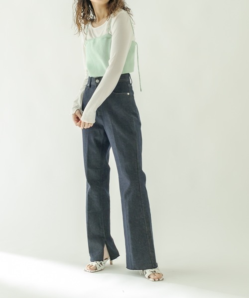 [mystic] ботинки cut Denim брюки 1 темно-синий женский 