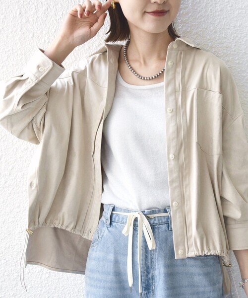 SHIPS（シップス） ブラウス シャツ 「手洗い可能」ポリエステル