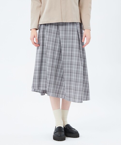 MACKINTOSH PHILOSOPHY チェック柄 フレアスカート MACKINTOSH PHILOSOPHY スカート ランダムタックフレアチェック