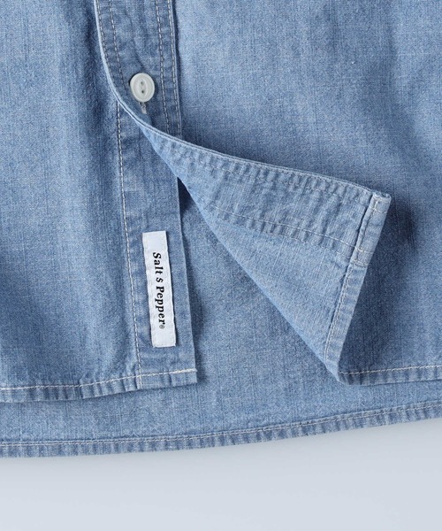 「Salt&Pepper」 半袖シャツ M ダークインディゴブルー メンズ_画像6