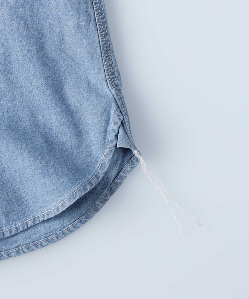 「Salt&Pepper」 半袖シャツ M ダークインディゴブルー メンズ_画像7