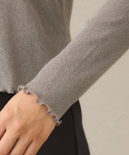 TO BE CHIC（トゥー ビー シック） tシャツ シアーラメ カットソー