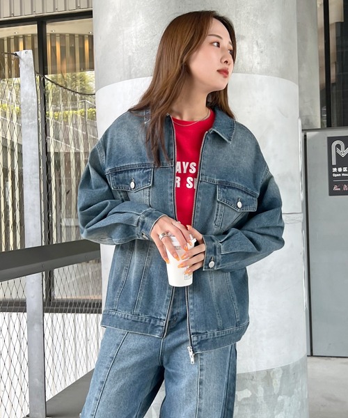 デニムジャケット gジャン デニムオーバーサイズGジャン レディース