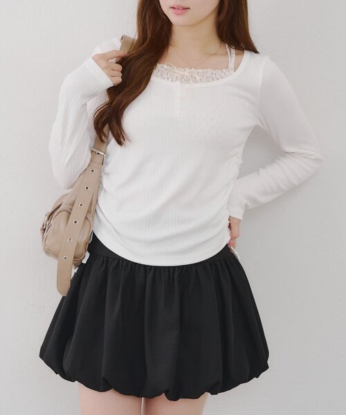 continuer de NICE CLAUP tシャツ ドッキングドロストロンT レディース