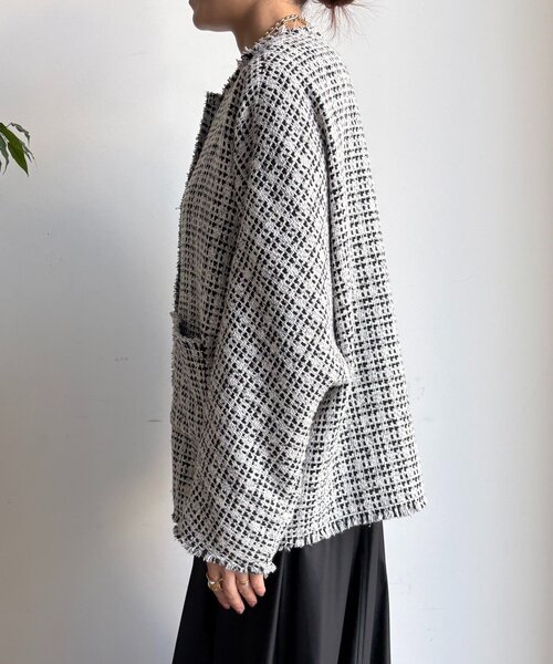 DouDou（ドゥドゥ） コート アウター ツイードジャケット レディース