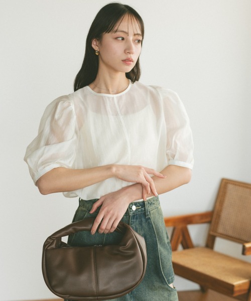 「VANNIE U」 半袖ブラウス FREE ブラック レディース_画像4